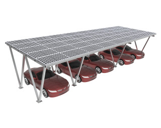 Solar Carport Mount Aluminum support Waterproof 0-10° China